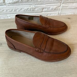 J. Crew Ryan Penny Loafer leather brown size 6 Minimalist preppy timeless